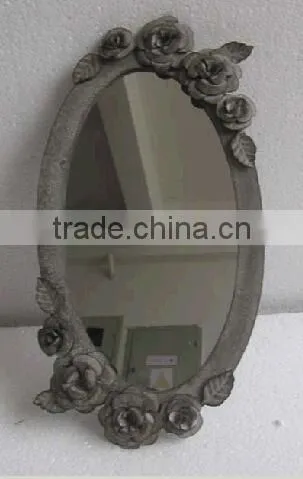 Vintage Leaf Metal Wall mirror for Home Decor