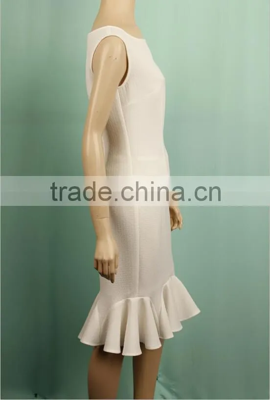 2016 new style plain dyed white color ladies office skirt suit,office women office wrap skirt suit
