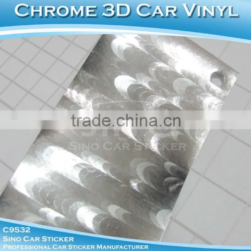 Air Free 1.52x30M Chrome Silver Moon Car Wrapping Sticker
