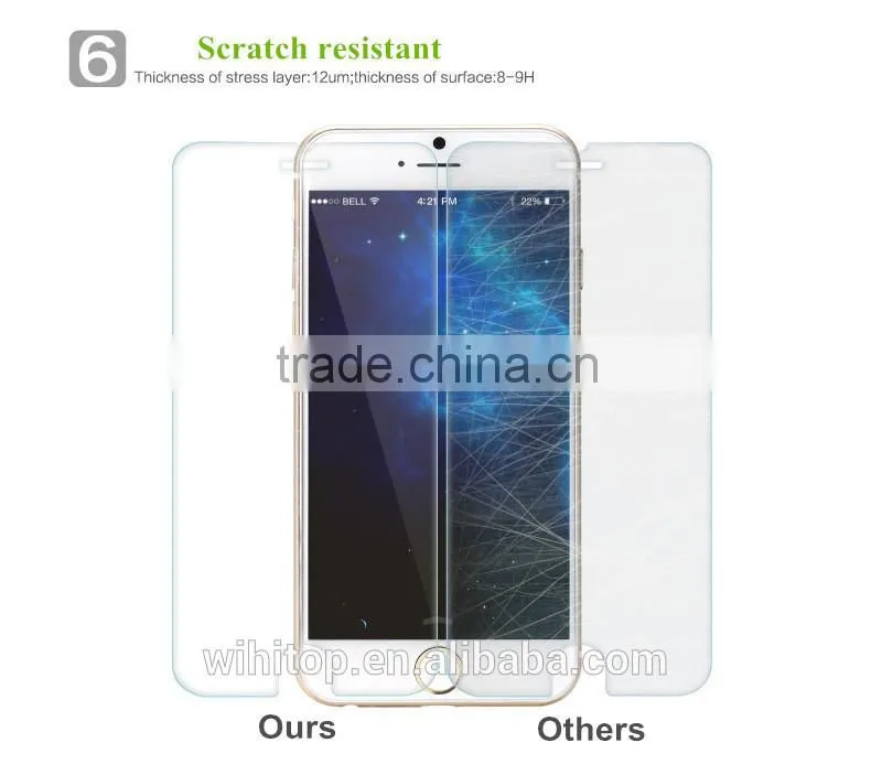 Factory Price 0.26MM 9H Round Edge for iPhone 6 Mobile Phone Tempered Glass Screen Protector