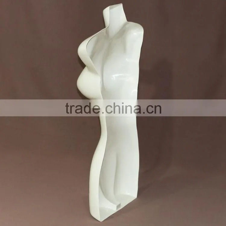 Headless plastic female half body hanging scale mannequin dress form