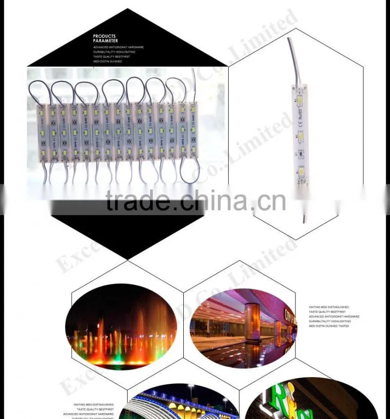 Factory sales 12V DC 0.72W 3 chips led module 5630