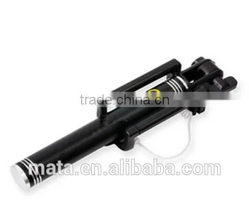 2015 New Products Foldable Wired Selfie Stick With Monopod