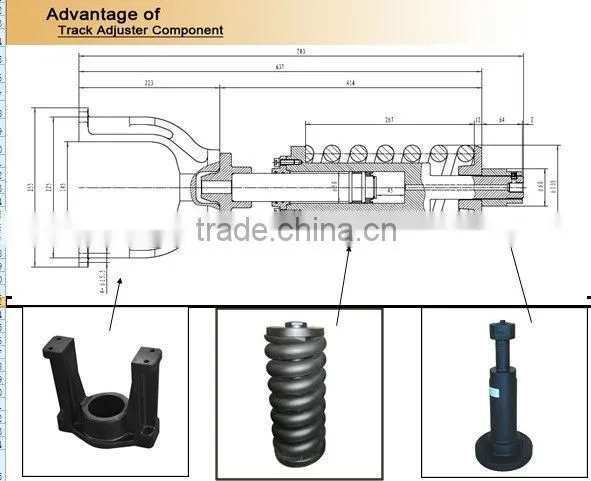 Factory sales directly track adjuster assy spring+track cylinder+u with high quality