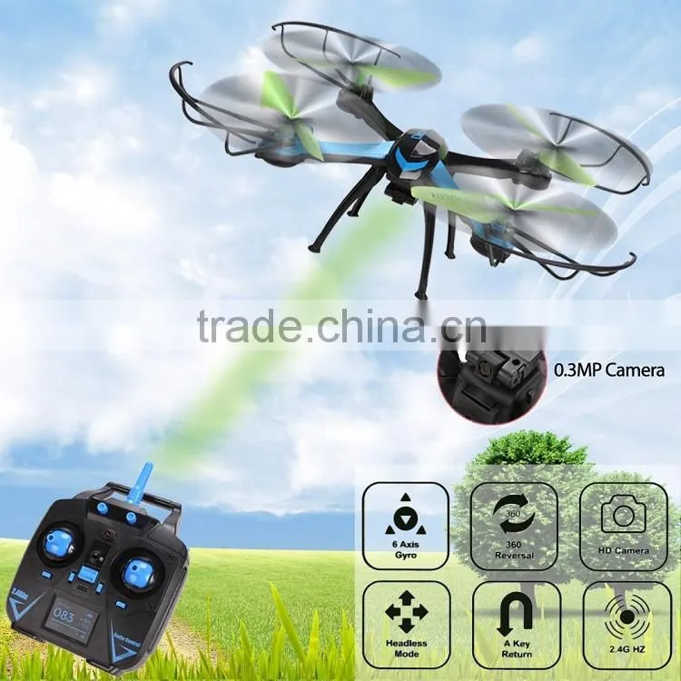 New 2.4Ghz 4CH 6-Axis Gyro RC Quadcopter with 0.3MP Camera 3D Flip#SV029027