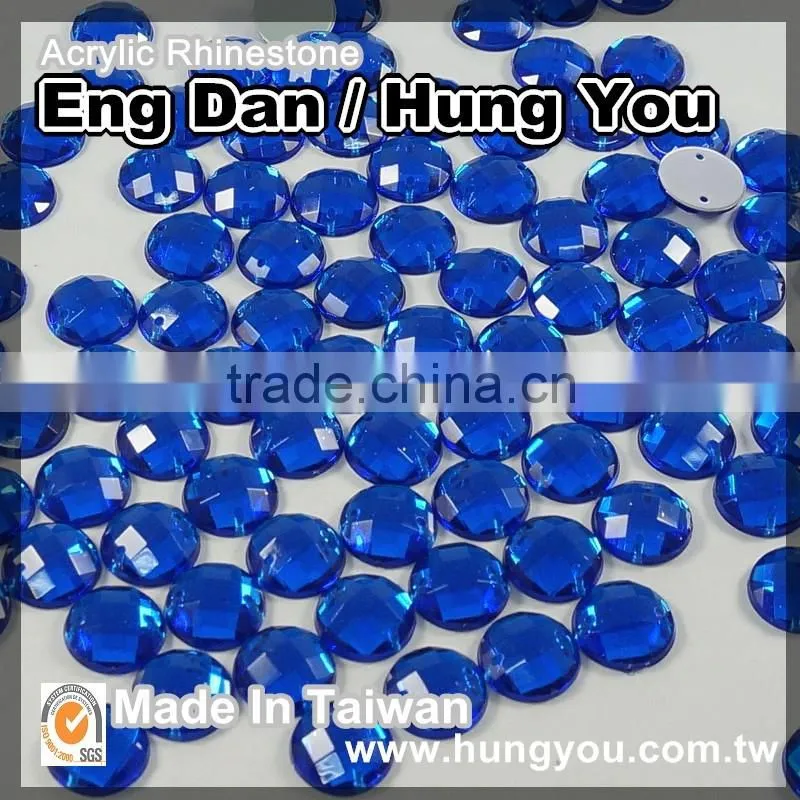 2 holes Round Shape Rhinestones for clothes