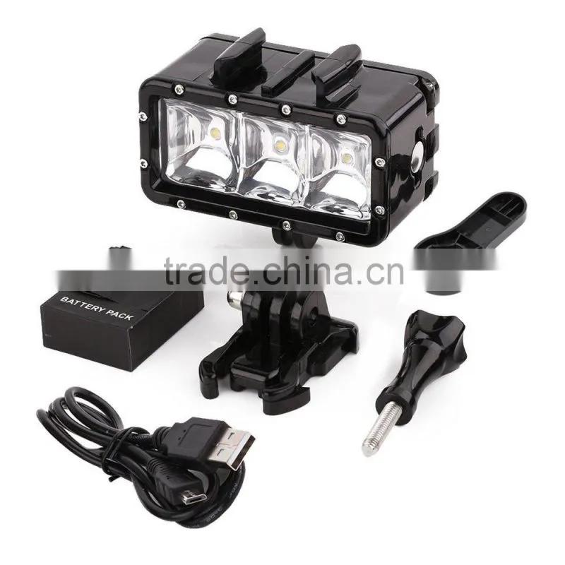 Waterproof Dimmable LED Video POV Flash Night Light for Go Pro and SJ4000