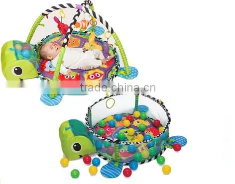 Cute turtle waterproof soft animal plush baby play mat