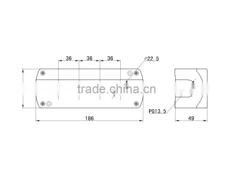top selling industrial pushbutton control switch box/enclosure for four holes