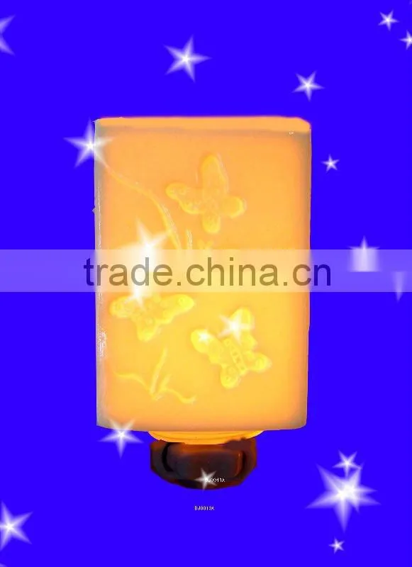 fragrance night light ,porcelain night lamp with self-glazed high transparent