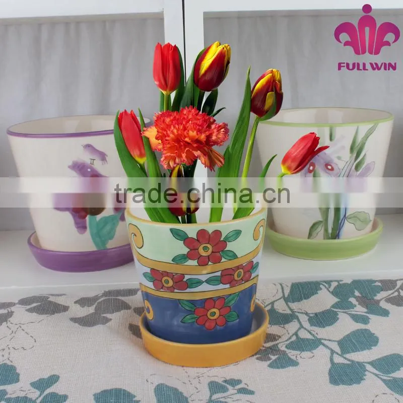 indoor pot ceramic glazed pottery planter planters