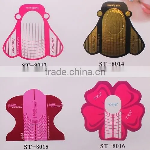 ST-8001-8036 defferent new designs Nail Art Tips Extension Forms nail nail form YiWu