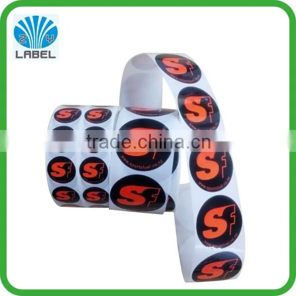 2015 Hot Sale Cheap Label Roll , Custom Logo Sticker with Pantone Color