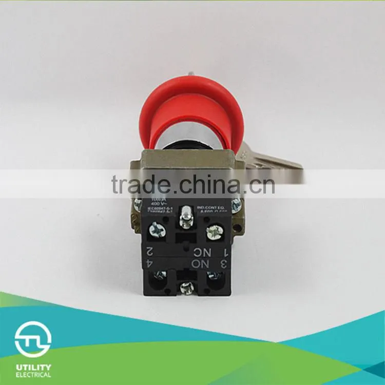 Key emergency turn button, copper or silver contact