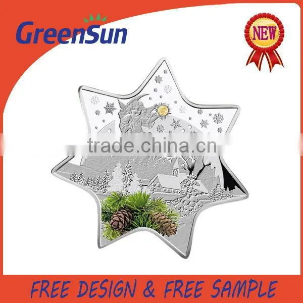 Lasest design contemporary custom 999 silver souvenir coin
