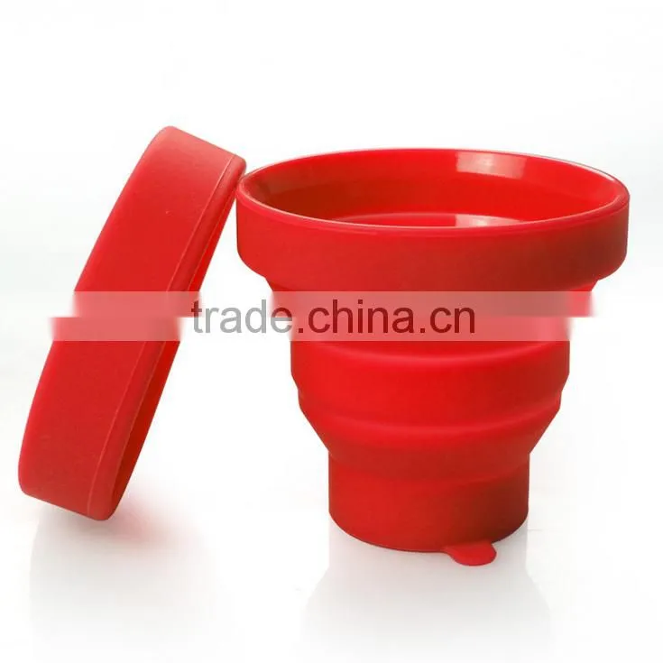 BPA Free silicone folding cup,Heat Resistance silicone folding cup,FDA/LFGB Standard silicone folding cup