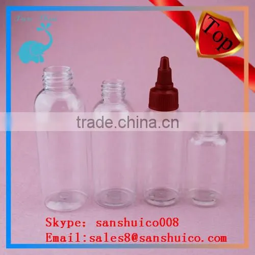 pink color 30ml and 120ml colored pet bottle with twist cap