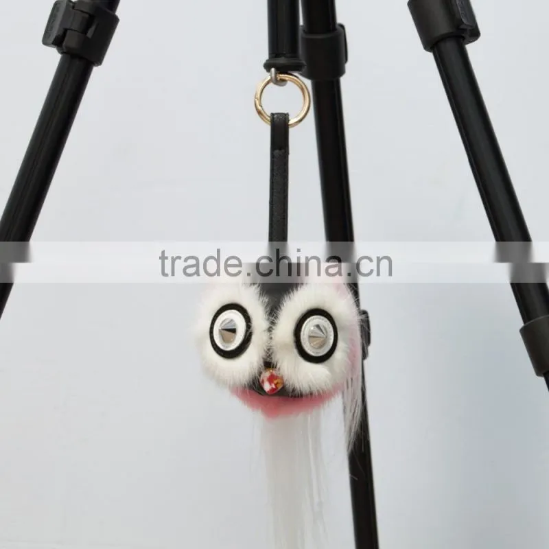 Cute fox fur monster keychain