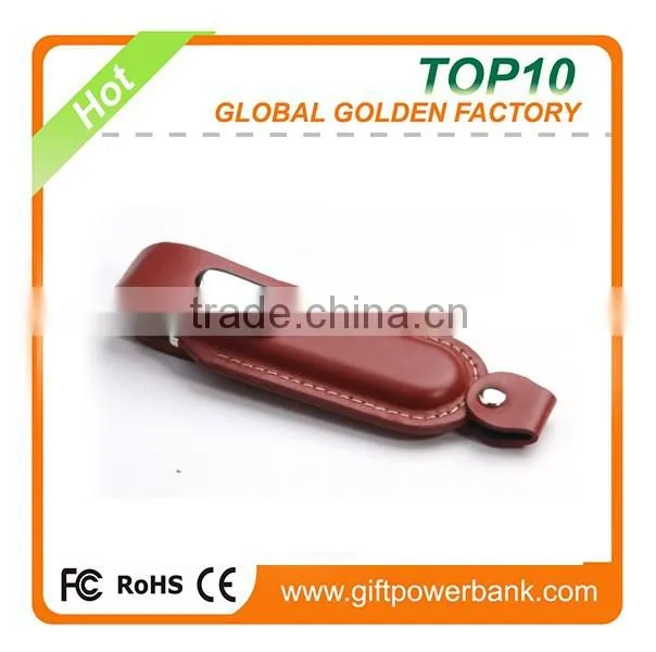 Alibaba supplier leather pen usb disk with logo