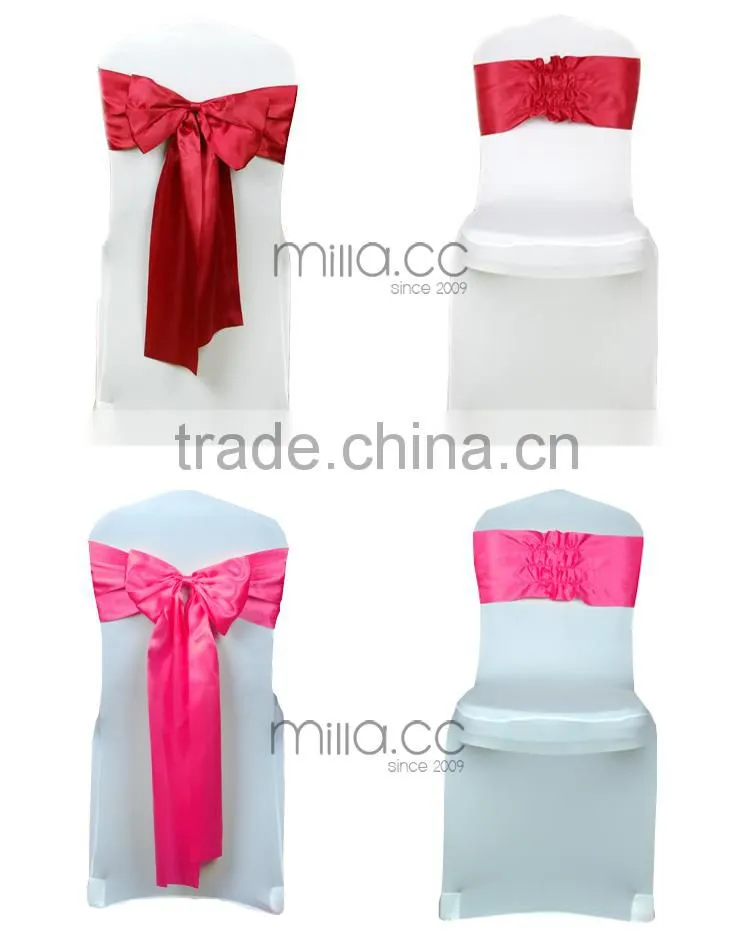 Satin elastic chair sash