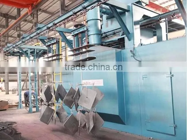 Step by step monorail shot blasting machines