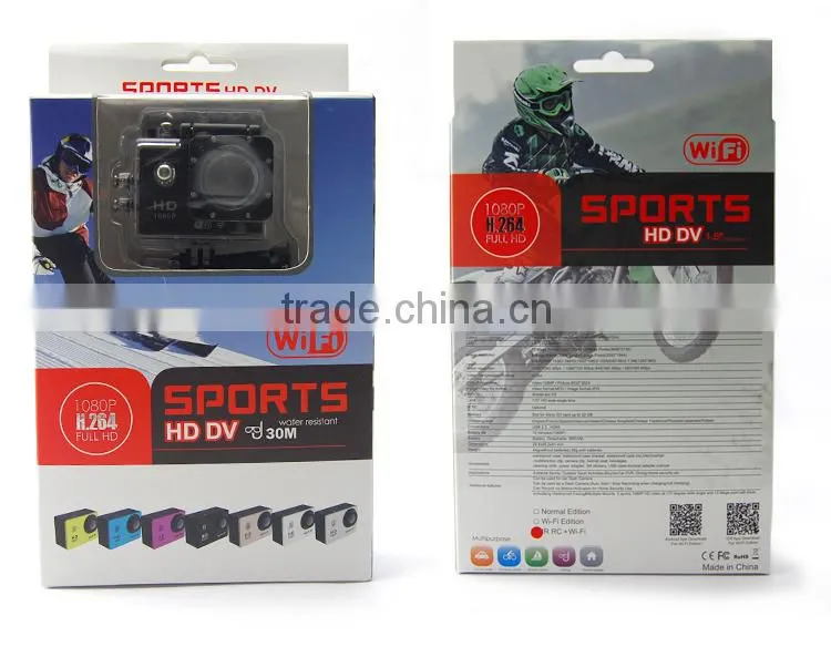 sj4000 newest wifi remote control waterproof sports Helmet Bicycle Car Vehicle DVR Sports Action Video DV Recorder