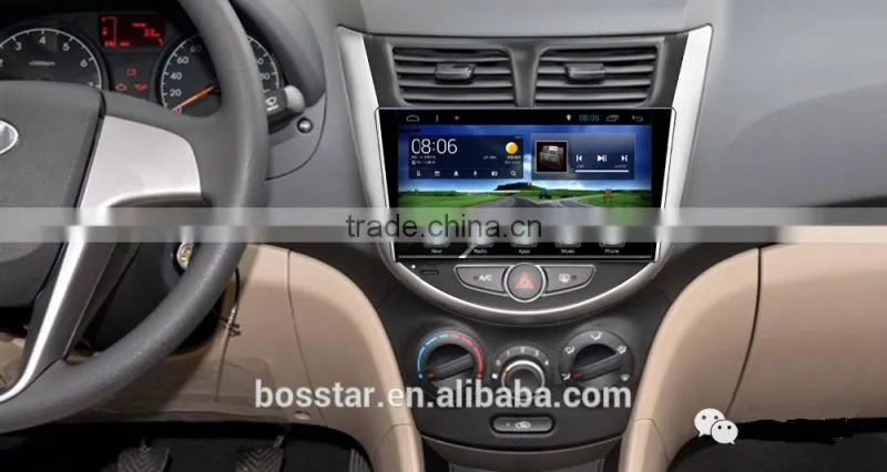 9 inch android car Radio multimedia for hyundai solaris accent verna with 3g wifi,hd multi touch screen usb sd ,igo map gps ,swc