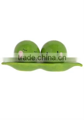 ceramic peas pass the salt and pepper shaker