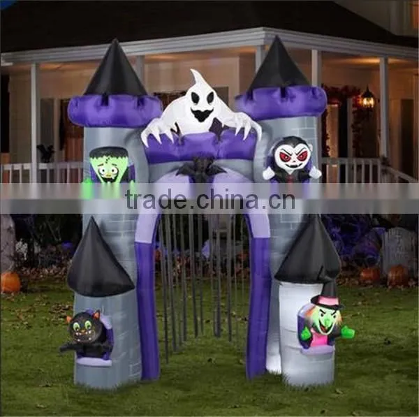 Halloween Pumpkin arch/ lovely cat inflatable arch for Halloween decoration
