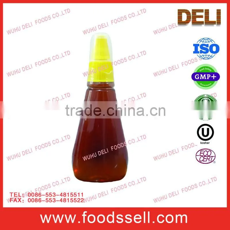 Honey Syrup/honey mix/blend syrup with comb packed in 80/453g glass bottle for Yemen/Middle East Market