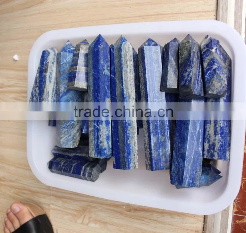 deep color polished lapis lazuli stone towers