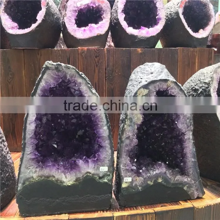 Natural Brazil Amethyst Geode Pocket With Different Shapes Home Decoration