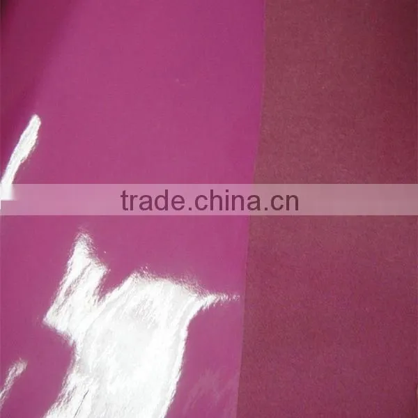 Good quality patent leather fabric for shoe upper material usage