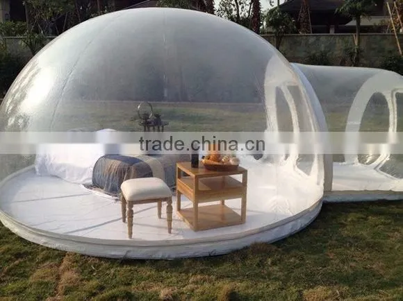 Clear transparent bubble tent for exhibitions