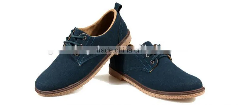 2015 European style Men's Swede Leather Shoes Cow Muscle Outsole Casual Loafers Sneakers for Men Flats shoes