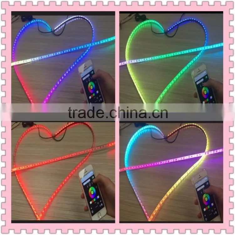 Programmable APP Control Dream Magic Color Chasing LED Strip SMD 5050 RGB with Digital Built-in IC 200 Modes Waterproof IP67