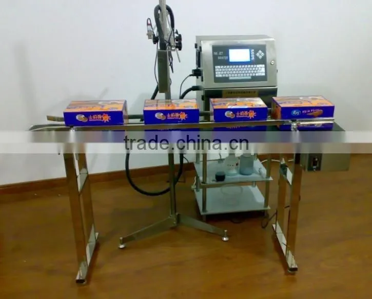 Automatic hot ink roll coder with conveyor belt