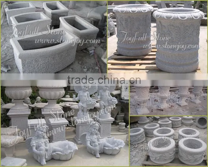Hand-carved Garden Granite Planters