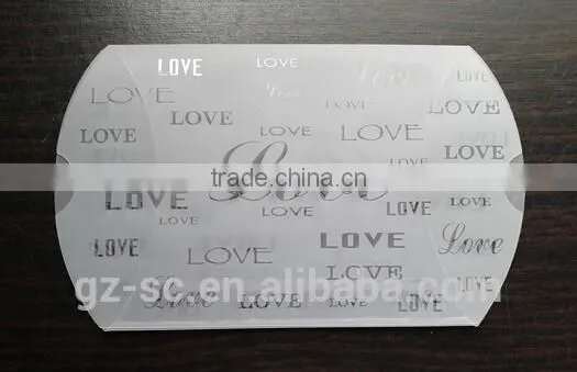 2014 sliver stamping recycled pvc pillow box