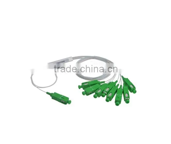 Mini type SC APC plc splitter , 1*8 ftth network sc fiber optic splitter