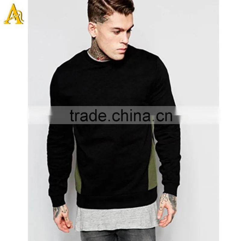 2016 new fashion Custom Cheap fleece black men hoodie sweatshirt