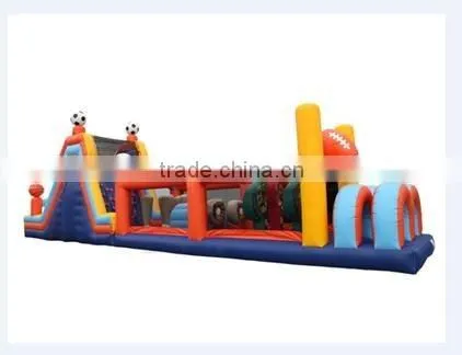 3.3mWx20mLx6mH tropical theme giant adult Inflatable obstacle course for sale large inflatable games