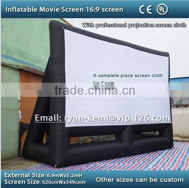 6x4m inflatable rear projection movie screen large inflatable movie screen inflatable projection screen for sale