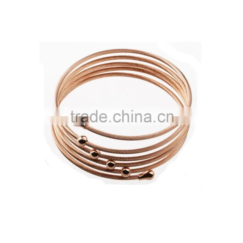 Stainless Steel Multiple Bangle Bracelet For Women