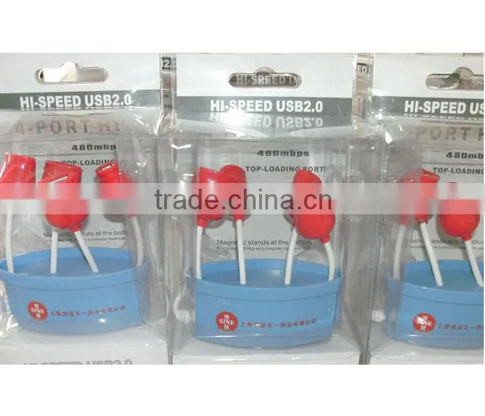 BRAND NEW flower shaped 4 Port USB Hub for PC Home Office