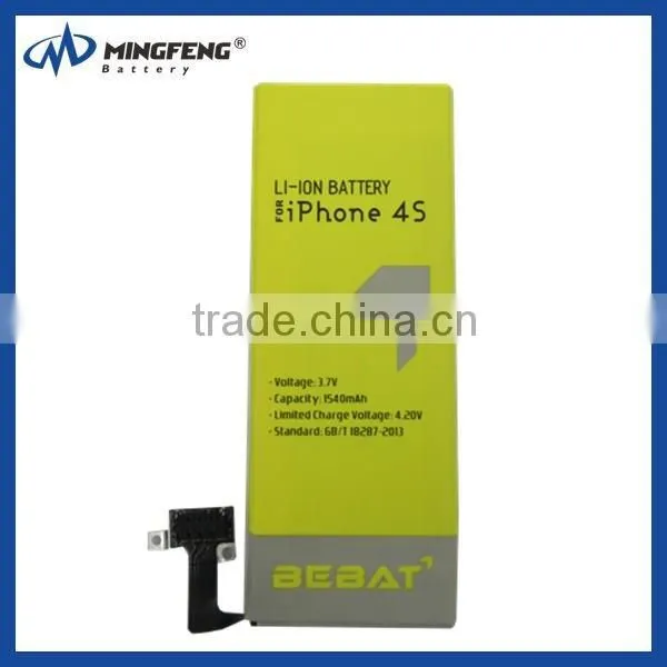 gb/t 18287-2013 Bebat OEM 0 cyclecount 1430mAh battery for iPhone 4s China manufacturer