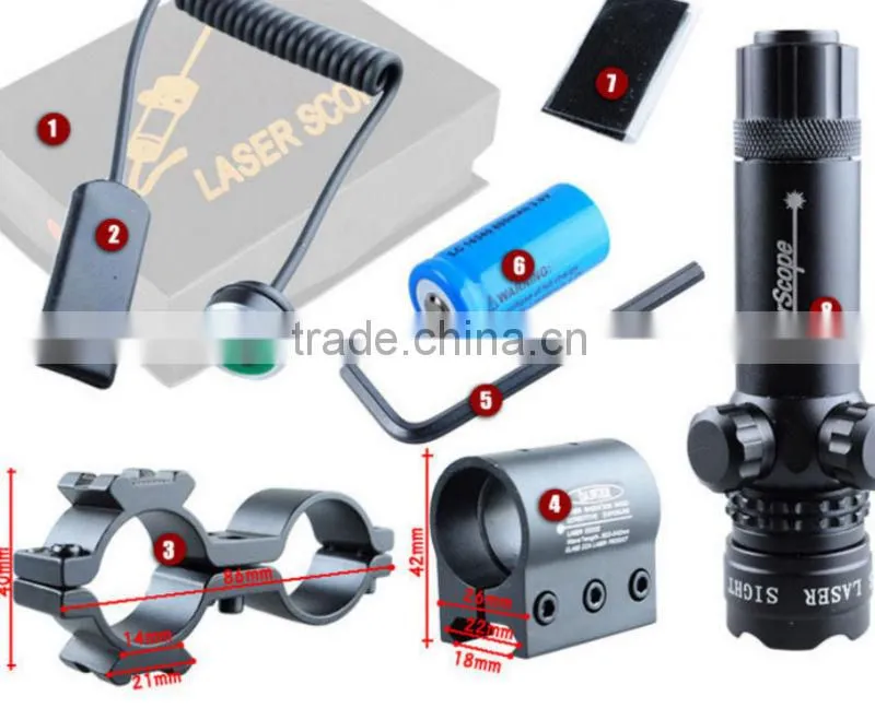 800m tactical red & green laser sight scope