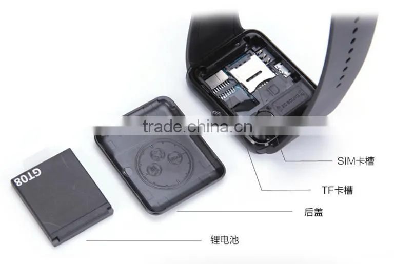 GT08 One Bluetooth Phone Smart Wrist Watch Phone with NFC and GSM Standalone Function