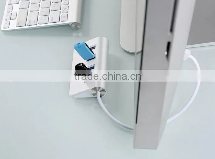 High Speed 4 Ports USB 3.0 Hub Portable Aluminum Hub New for Aple Macbook Air PC Laptop