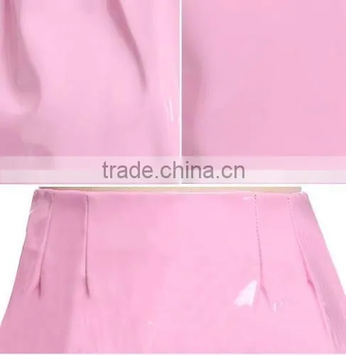 Stylish Lady Women's New Fashion Sexy Slim Shiny PVC PVC Pencil Skirt
